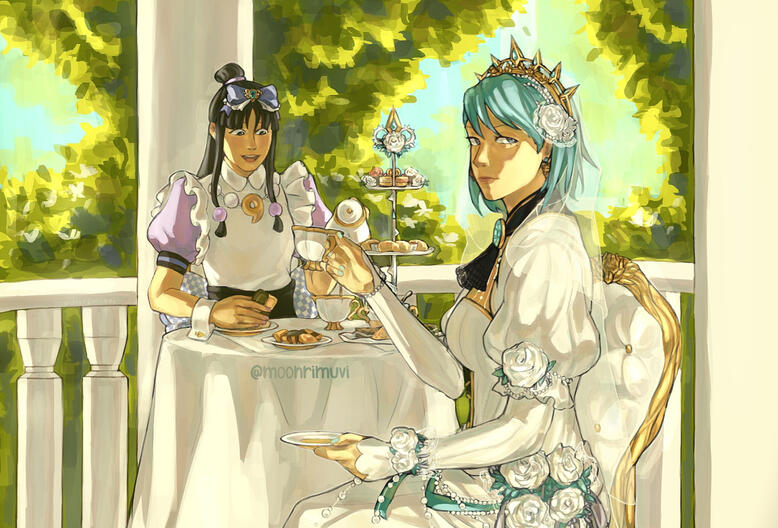 “Tea party” (Characters from Ace Attorney)