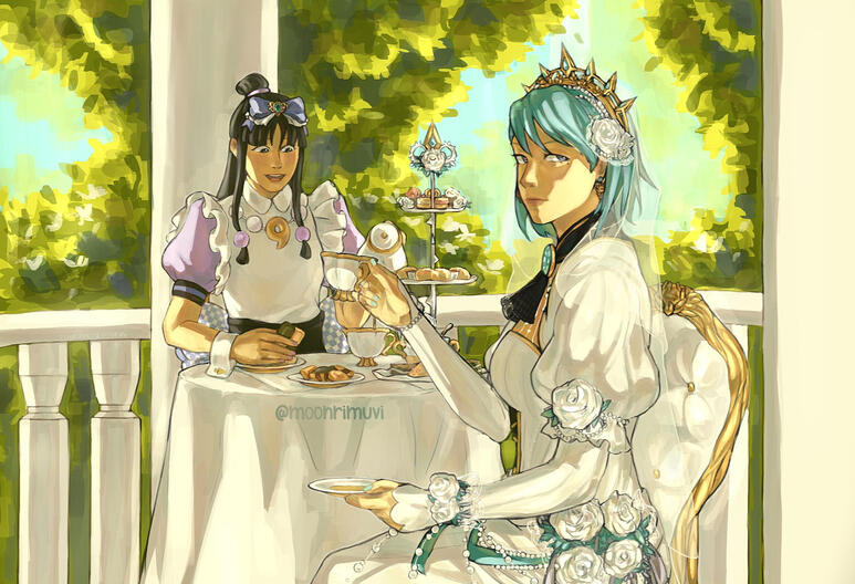 “Tea party” (Characters from Ace Attorney)