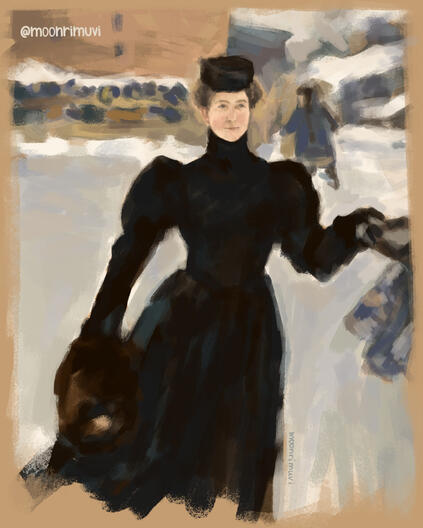 Study for art challenge by @tukonitribe (О. Мурашко. На ковзанці. 1905 р. / O. Murashko. “At the Skating Rink”. 1905) (#murashkochallenge #tukoniandmoth)