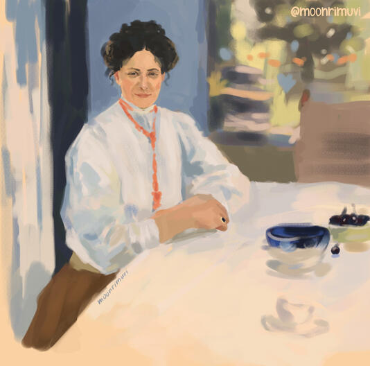 Study for art challenge by @tukonitribe (О. Мурашко. Портрет дружини, Маргарити Мурашко / O. Murashko. “Portrait of the Wife, Margaryta Murashko”)(#murashkochallenge #tukoniandmoth)