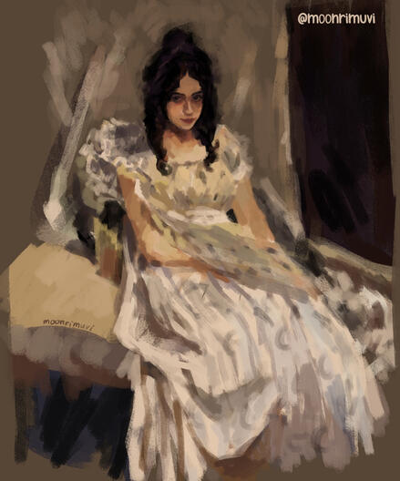 Study for art challenge by @tukonitribe (О. Мурашко. Тетяна. 1902 р. / O. Murashko. “Tetyana”. 1902)(#murashkochallenge #tukoniandmoth)