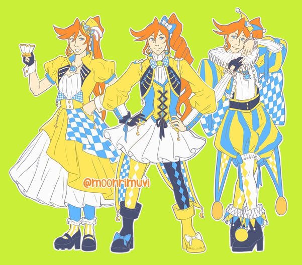 “Athena’s outfits” (Athena Cykes from Ace Attorney)